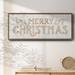 The Holiday Aisle® Merry Christmas Framed On Canvas Textual Art Canvas, Solid Wood in Brown | 24 H x 60 W x 1.5 D in | Wayfair