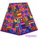 Tissu africain Kente en polyester pour gril à main matériel de bricolage FP6518 6 mètres par lot