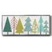 The Holiday Aisle® Modern Holiday Collection D - Floater Frame Print on Canvas Canvas, Solid Wood in Green | 24 H x 60 W x 1.5 D in | Wayfair