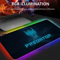 Acer-Tapis de souris Anime Gamer Predator média RVB Souris Sub Xl LED Accessoire de bureau PC