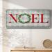 The Holiday Aisle® Noel Framed On Canvas Textual Art Canvas, Solid Wood in Green/Red | 24 H x 60 W x 1.5 D in | Wayfair