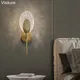 Applique Murale LED en Laiton et Cuivre Acrylique pour Chambre à Coucher Abat-Jour Éclairage Nik