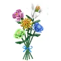 Bouquet de roses en blocs de construction auto-assemblés fleurs éternelles décoration florale en
