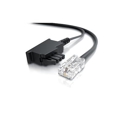 CSL - Internet Kabel Routerkabel - TAE-F Stecker auf RJ45 Stecker - 30m - Internetkabel - Router an die Telefondose, TAE - schwarz Image