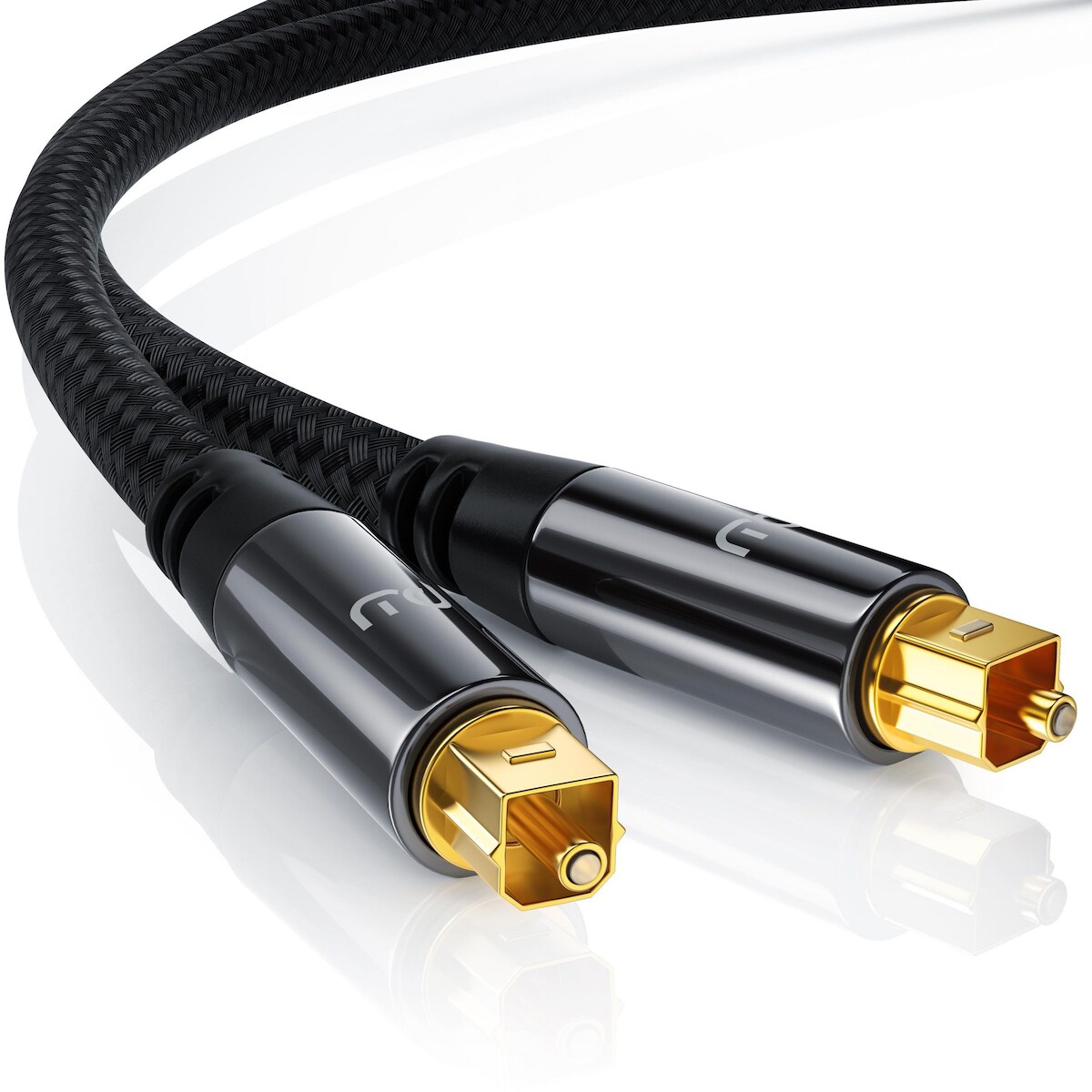 Primewire Optisches-Kabel, S/PDIF, Toslink, Lichtwellenleiter mit Metallstecker & Nylonmantel, Audiokabel - 7,5m Image