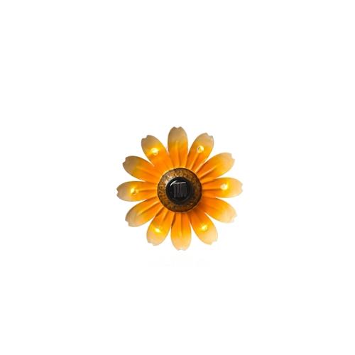 LED Solar Blume orange 14cm hängend Wanddeko Solarleuchte Hauswand Hängedeko