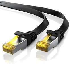 Primewire LAN-Kabel CAT.7, RJ-45 (Ethernet), CAT 7 Flachband U/FTP Gigabit Netzwerkkabel 10 Gbit/s Patchkabel - 15m Image