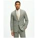 Brooks Brothers Men's Classic Fit 1818 Houndstooth Suit In Linen-Wool Blend | Grey | Size 41 Regular