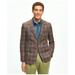 Brooks Brothers Men's Slim Fit Plaid Hopsack Sport Coat in Linen-Wool Blend | Brown | Size 40 Short