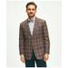 Brooks Brothers Men's Traditional Fit Plaid Hopsack Sport Coat in Linen-Wool Blend | Brown | Size 44 Long