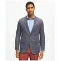 Brooks Brothers Men's Classic Fit 1818 Plaid Hopsack Sport Coat In Linen-Wool Blend | Size 48 Long