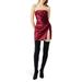 Hester Strapless Satin Minidress - Red - SAU LEE Dresses