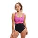 Speedo Women's Shaping ContourEclipse Printed 1 Piece Badeanzug, Pink, 42