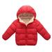 Baby Boys Girls Down Parkas Coat Winter Warm Cotton Coat Kids Outwear Hoodie Jacket Toddler Hooded Coat Long Sleeve Zipper Solid Warm Outfits 2-7T