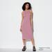 Women's Ribbed Bra Sleeveless Dress | Pink | XS | UNIQLO US