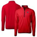 Men's Cutter & Buck Red West Michigan Whitecaps Cascade Eco Sherpa Fleece Quarter-Zip Jacket