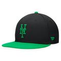 Men's Fanatics Branded Black/Kelly Green New York Mets Lucky Snapback Hat