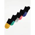 George Black Zig Zag Trainer Liner Socks 5 Pack