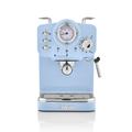 George Swan Retro Pump Espresso Coffee Machine - Blue