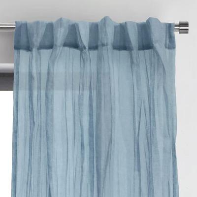 Mikana Sheer Curtain Panel, 52 x 108, Blue