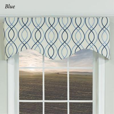 Harcourt Cornice Valance 50 x 17, 50 x 17, Blue