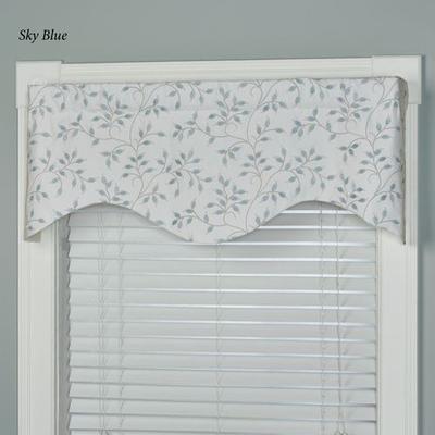 Floravine Cornice Valance 50 x 17, 50 x 17, Sky Blue