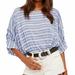 Free People Tops | Free People Women's Top Azelea Striped | Color: Blue/White | Size: L