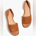 Madewell Shoes | Madewell Kinsley D’orsay Leather Flat Sandals Size 6 | Color: Brown | Size: 6