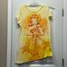 Disney Tops | Disney Parks Beauty And The Beast Belle Asymmetrical Ombre Short Sleeve Shirt Xl | Color: Orange/Yellow | Size: Xl
