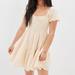 American Eagle Outfitters Dresses | New Ae Striped Button-Front Babydoll Mini Dress | Color: Yellow | Size: Xs