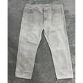 Levi's Jeans | Levis 501xx Jeans Mens 44x32 Light Gray Straight Fit Button Fly Denim Distressed | Color: Gray | Size: 44