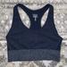 Athleta Intimates & Sleepwear | Athleta Navy Shimmer Twilight 2.0 Seamless Sports Bra Medium | Color: Blue/Silver | Size: M