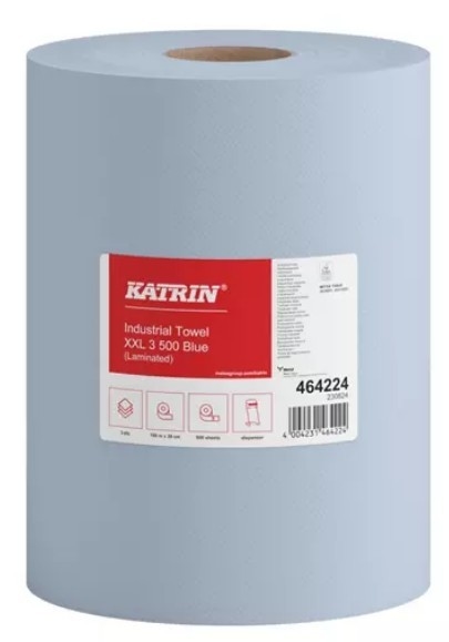 KATRIN® 223000210 Wischtücher - 2 Rolle à 500 Blatt, 38 x 38 cm, 3lagig Image