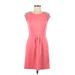 LC Lauren Conrad Cocktail Dress - A-Line: Pink Solid Dresses - Women's Size 6