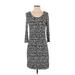 Cynthia Rowley TJX Casual Dress - Shift: Gray Aztec or Tribal Print Dresses - Women's Size X-Small