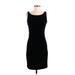 Casual Corner Casual Dress - Sheath: Black Solid Dresses - Women's Size 2