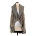 Dylan Faux Fur Vest: Gray Jackets & Outerwear - Women's Size Medium