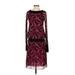 Kenzo Casual Dress: Burgundy Jacquard Dresses - Women's Size Small