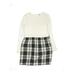 The Children's Place Dress: Ivory Plaid Skirts & Dresses - Kids Girl's Size 16