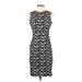 Calvin Klein Casual Dress - Sheath: Black Snake Print Dresses - Women's Size Small Petite