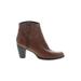 Stuart Weitzman Ankle Boots: Brown Print Shoes - Women's Size 7 - Round Toe