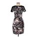 Club Monaco Casual Dress: Black Graphic Dresses - Women's Size 0