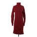 Athleta Casual Dress - Sweater Dress: Burgundy Dresses - Women's Size Small