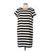 Jones New York Collection Casual Dress - Shift: Black Stripes Dresses - Women's Size 12