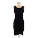 Leith Casual Dress - Bodycon Scoop Neck Sleeveless: Black Print Dresses - Women's Size Medium