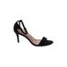 Forever 21 Heels: Black Print Shoes - Women's Size 8 1/2 - Open Toe