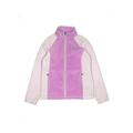 Columbia Fleece Jacket: Purple Color Block Jackets & Outerwear - Kids Girl's Size Large