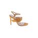Schutz Heels: Yellow Print Shoes - Women's Size 8 - Open Toe