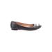 Rachel Zoe Flats: Ballet Chunky Heel Work Black Print Shoes - Women's Size 6 1/2 - Round Toe