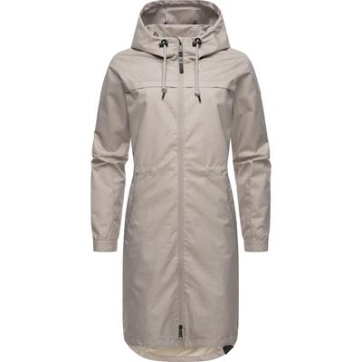 Outdoorjacke RAGWEAR "Belinka", Damen, Gr. XS (34), weiß (bone), Obermaterial: 100% Polyester, Innenfutter: 100% Polyester, Basic, gerade knieumspielend, Langarm mit Knöpfen normaler Saum mit Druckknöpfen, Jacken, Wasserdichte lange und sehr leichte... Image